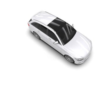 Modern araba arka planda izole edilmiş. 3d resimleme