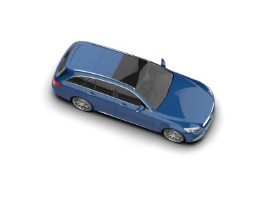 Modern araba arka planda izole edilmiş. 3d resimleme