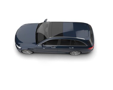 Modern araba arka planda izole edilmiş. 3d resimleme