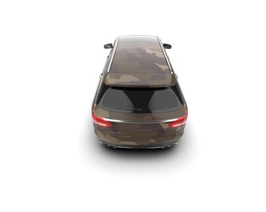 Modern araba arka planda izole edilmiş. 3d resimleme