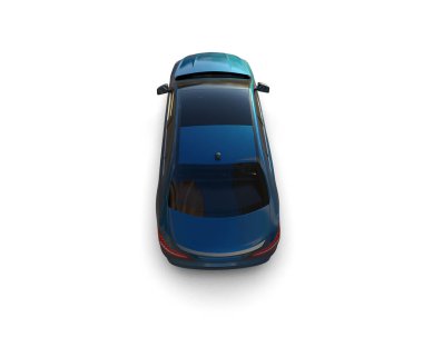 Modern araba arka planda izole edilmiş. 3d resimleme