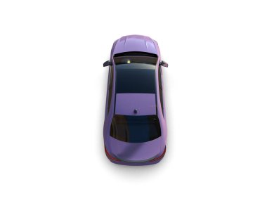 Modern araba arka planda izole edilmiş. 3d resimleme