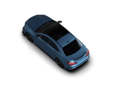 Modern araba arka planda izole edilmiş. 3d resimleme