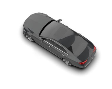 Modern araba arka planda izole edilmiş. 3d resimleme