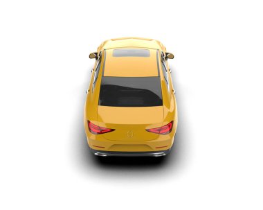 Modern araba arka planda izole edilmiş. 3d resimleme