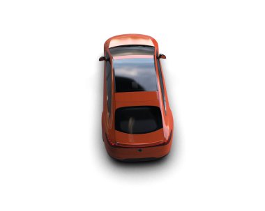 Modern araba arka planda izole edilmiş. 3d resimleme