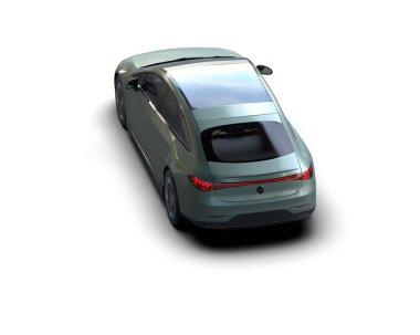 Modern araba arka planda izole edilmiş. 3d resimleme