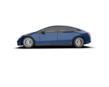 Modern araba arka planda izole edilmiş. 3d resimleme