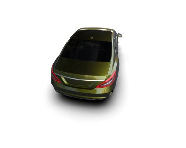 Modern araba arka planda izole edilmiş. 3d resimleme
