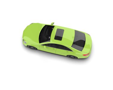 Modern araba arka planda izole edilmiş. 3d resimleme