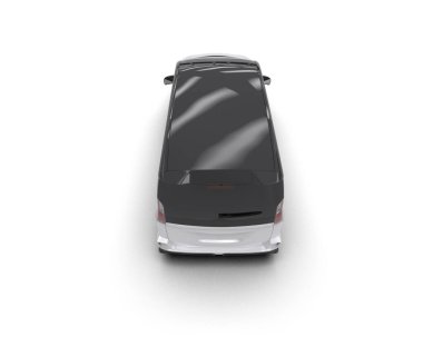 Modern araba arka planda izole edilmiş. 3d resimleme