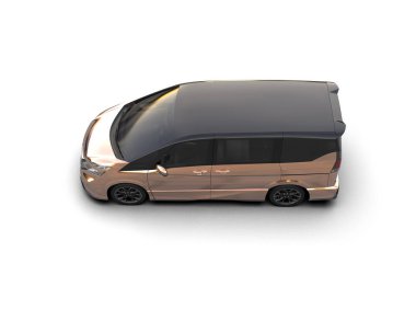 Modern araba arka planda izole edilmiş. 3d resimleme