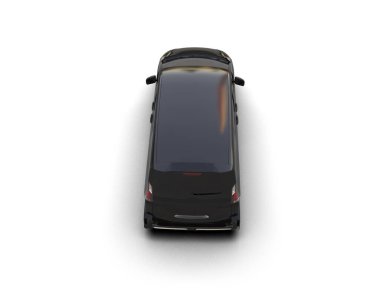 Modern araba arka planda izole edilmiş. 3d resimleme