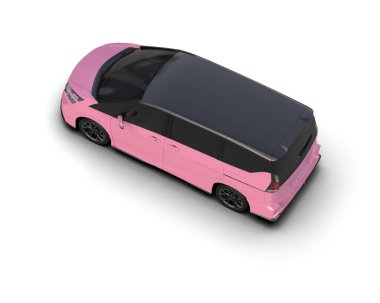 Modern araba arka planda izole edilmiş. 3d resimleme