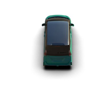 Modern araba arka planda izole edilmiş. 3d resimleme