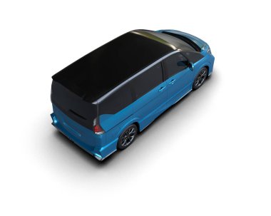 Modern araba arka planda izole edilmiş. 3d resimleme