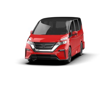 Modern araba arka planda izole edilmiş. 3d resimleme