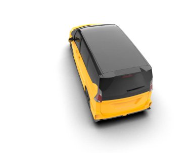 Modern araba arka planda izole edilmiş. 3d resimleme