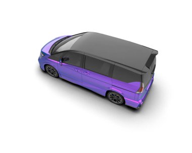Modern araba arka planda izole edilmiş. 3d resimleme