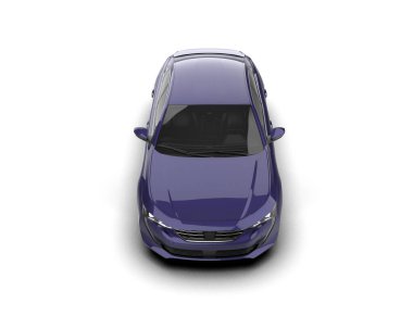 Modern araba arka planda izole edilmiş. 3d resimleme