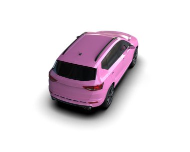 Modern araba arka planda izole edilmiş. 3d görüntüleme - illüstrasyon