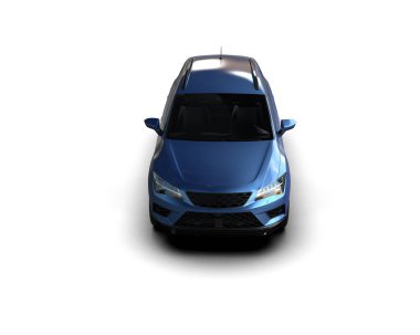 Modern araba arka planda izole edilmiş. 3d görüntüleme - illüstrasyon