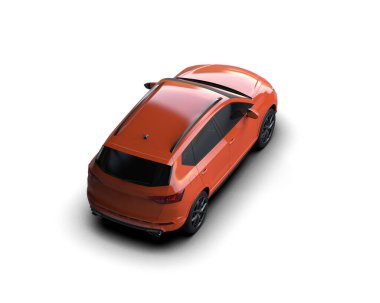 Modern araba arka planda izole edilmiş. 3d görüntüleme - illüstrasyon