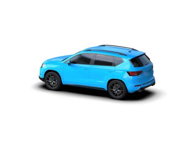 Modern araba arka planda izole edilmiş. 3d görüntüleme - illüstrasyon