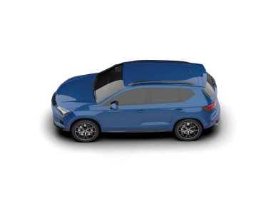 Modern araba arka planda izole edilmiş. 3d görüntüleme - illüstrasyon