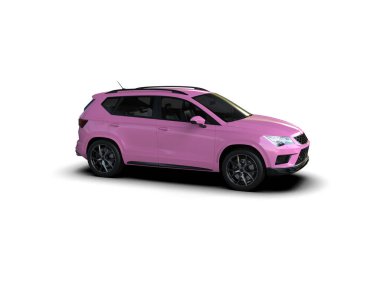 Modern araba arka planda izole edilmiş. 3d görüntüleme - illüstrasyon