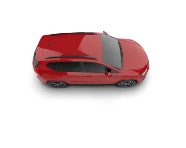 Modern araba arka planda izole edilmiş. 3d görüntüleme - illüstrasyon