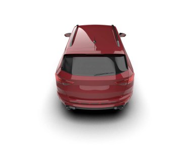 Modern araba arka planda izole edilmiş. 3d görüntüleme - illüstrasyon