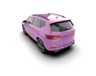 Modern araba arka planda izole edilmiş. 3d görüntüleme - illüstrasyon