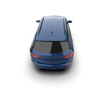 Modern araba arka planda izole edilmiş. 3d görüntüleme - illüstrasyon