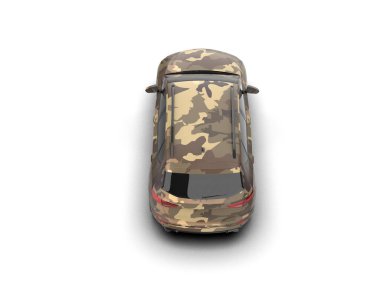 Modern araba arka planda izole edilmiş. 3d görüntüleme - illüstrasyon