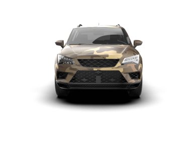 Modern araba arka planda izole edilmiş. 3d görüntüleme - illüstrasyon