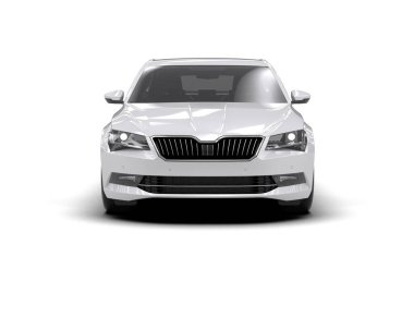 Modern araba arka planda izole edilmiş. 3d görüntüleme - illüstrasyon