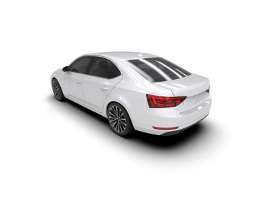 Modern araba arka planda izole edilmiş. 3d görüntüleme - illüstrasyon