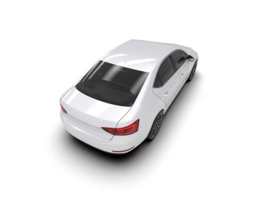 Modern araba arka planda izole edilmiş. 3d görüntüleme - illüstrasyon