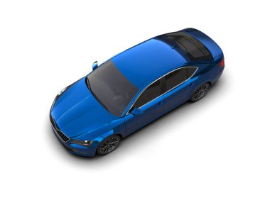 Modern araba arka planda izole edilmiş. 3d görüntüleme - illüstrasyon