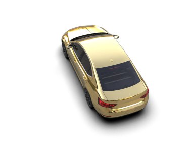 Modern araba arka planda izole edilmiş. 3d görüntüleme - illüstrasyon