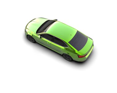 Modern araba arka planda izole edilmiş. 3d görüntüleme - illüstrasyon