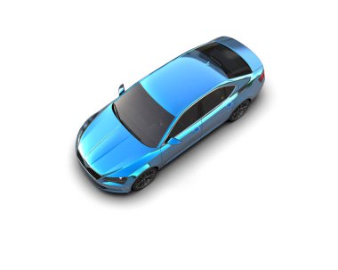 Modern araba arka planda izole edilmiş. 3d görüntüleme - illüstrasyon