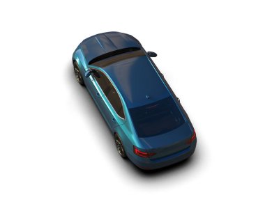 Modern araba arka planda izole edilmiş. 3d görüntüleme - illüstrasyon
