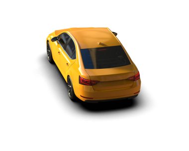 Modern araba arka planda izole edilmiş. 3d görüntüleme - illüstrasyon