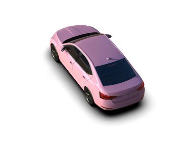 Modern araba arka planda izole edilmiş. 3d görüntüleme - illüstrasyon
