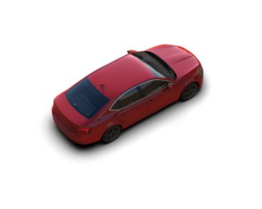 Modern araba arka planda izole edilmiş. 3d görüntüleme - illüstrasyon