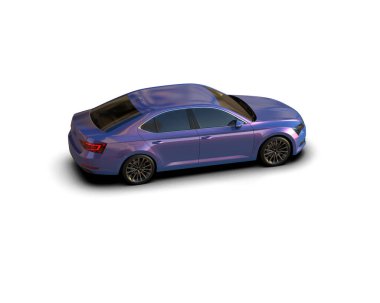 Modern araba arka planda izole edilmiş. 3d görüntüleme - illüstrasyon