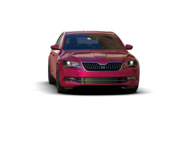 Modern araba arka planda izole edilmiş. 3d görüntüleme - illüstrasyon