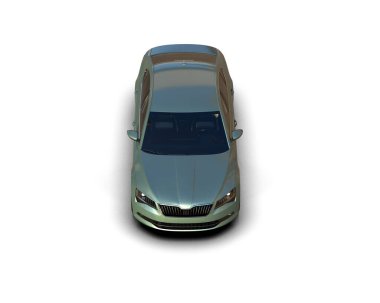 Modern araba arka planda izole edilmiş. 3d görüntüleme - illüstrasyon